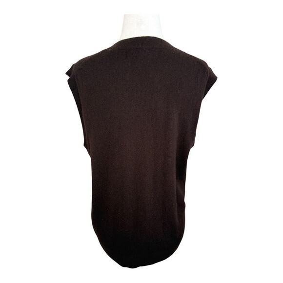 NEW Madewell Women’s Medium Cashmere V-Neck Sweater Vest In Molasses NWT - Picture 4 of 9